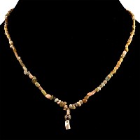 Roman Yellow Glass and Other Bead Necklace String