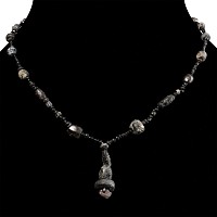 Roman Black Glass and Other Bead Necklace String