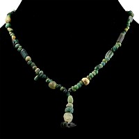Roman Green Glass and Other Bead Necklace String