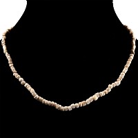 Western Asiatic Cream Stone Bead Necklace String
