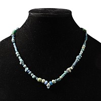Achaemenid Blue and Green Glass and Other Bead Necklace String