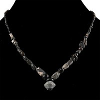 Roman Black Glass and Other Bead Necklace String