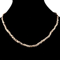 Western Asiatic Cream Glass and Other Bead Necklace String