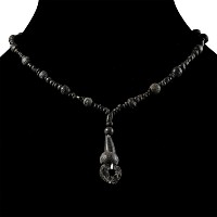 Roman Black Glass and Other Bead Necklace String