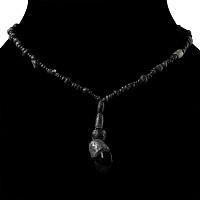 Roman Black Glass and Other Bead Necklace String