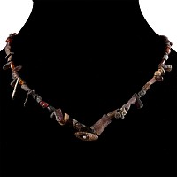 Roman Aubergine Glass Bead Necklace String