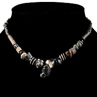 Roman Black Glass and Other Bead Necklace String