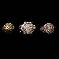 Western Asiatic Silver-Coloured Metal Ring Group