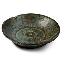 Roman Bronze Decorated Statuette Base