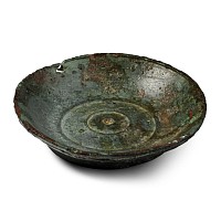 Roman Bronze Decorated Statuette Base