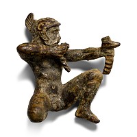 Archaic Greek Style Bronze Archer Statuette