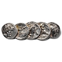 FIve Republican Denarii Formed as A Victorian Tie Pin.