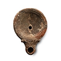 Roman Voluted Terracotta Oil Lamp
