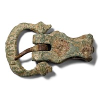 Roman Bronze Military Buckle with Plate