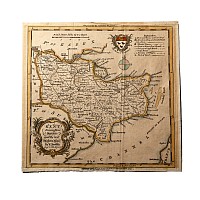 Original Antique Map of Kent by E. Bowen