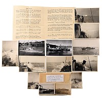 Archive of Original Photographs and Story of the German Ship 'Grille' with Ship's Official Stamp
