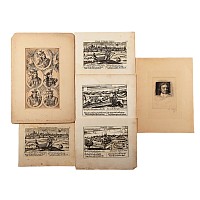 Original Copper Plate Engravings by Daniel Meisner and Others of Inca Rulers and Oliver Cromwell