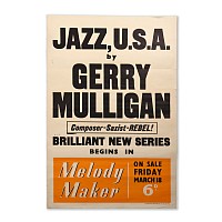 Jazz, U.S.A. by Gerry Mulligan Original Advertising Poster
