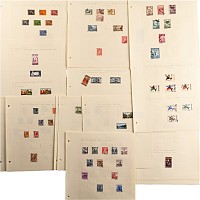 World Stamps on Album Pages