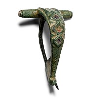 Roman Enamelled Bronze Bow Brooch