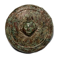 Roman Bronze Mount with Cherub's Face