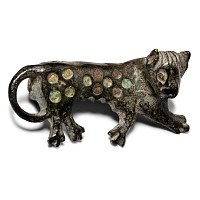 Roman Bronze Panther Plate Brooch