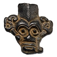Anglo-Saxon Bronze Brooch Foot with Mask