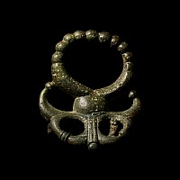 Celtic Bronze Openwork Chariot Teret Ring