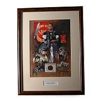 Bronze Roman Coin and Framed Limited Edition Print