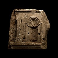 Romano-Egyptian Limestone Funerary Niche
