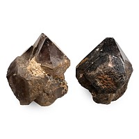 Two Massive Smoky Quartz Crystal Specimens