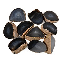 Group of Ten [10] Cut and Polished Agate Geode Halves