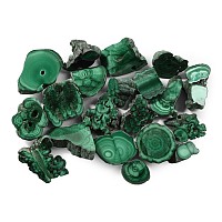 Group of Twenty [20] Cut and Polished Malachite Eye Sections