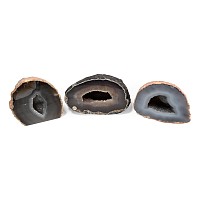 Group of Three [3] Large Cut and Polished Agate Geode Specimens