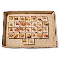Box of Thirty [30] Individually Boxed and Labelled Realgar Orpiment Specimens