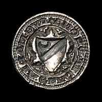 Medieval de Blanchfort or de Molay Family Personal Silver Heraldic Seal Matrix