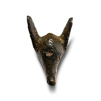 British Celtic Bronze Dog's Head