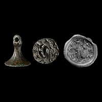 Medieval Bronze Seal Matrix with Bird