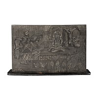 Carved Printing Block with Mughal Scene