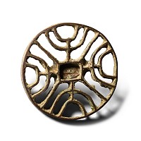 Large West Central Asian Bronze Seal Matrix with Cross of Trees