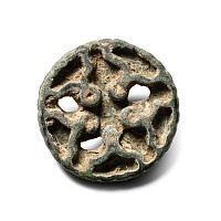 Large West Central Asian Bronze Five-Spoked Motif Seal Matrix