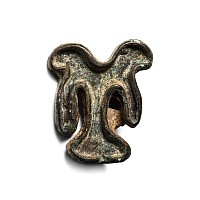 West Central Asian Bronze Double-Headed Heraldic Eagle Seal Matrix