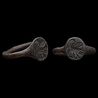 Roman Bronze Ring with Bird