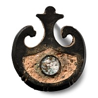 Roman Enamelled Bronze Plate Brooch