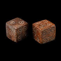 Roman Bone Gaming Dice Pair