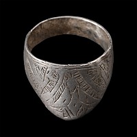 Medieval Silver Archer's Thumb Ring