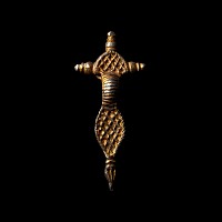Frankish Silver-Gilt Radiate-Headed Bow Brooch