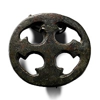 Roman Bronze Cross Plate Brooch