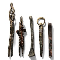 Late Roman Bronze Decorated Tweezer Collection