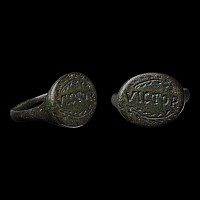 Roman Bronze VICTOR Ring